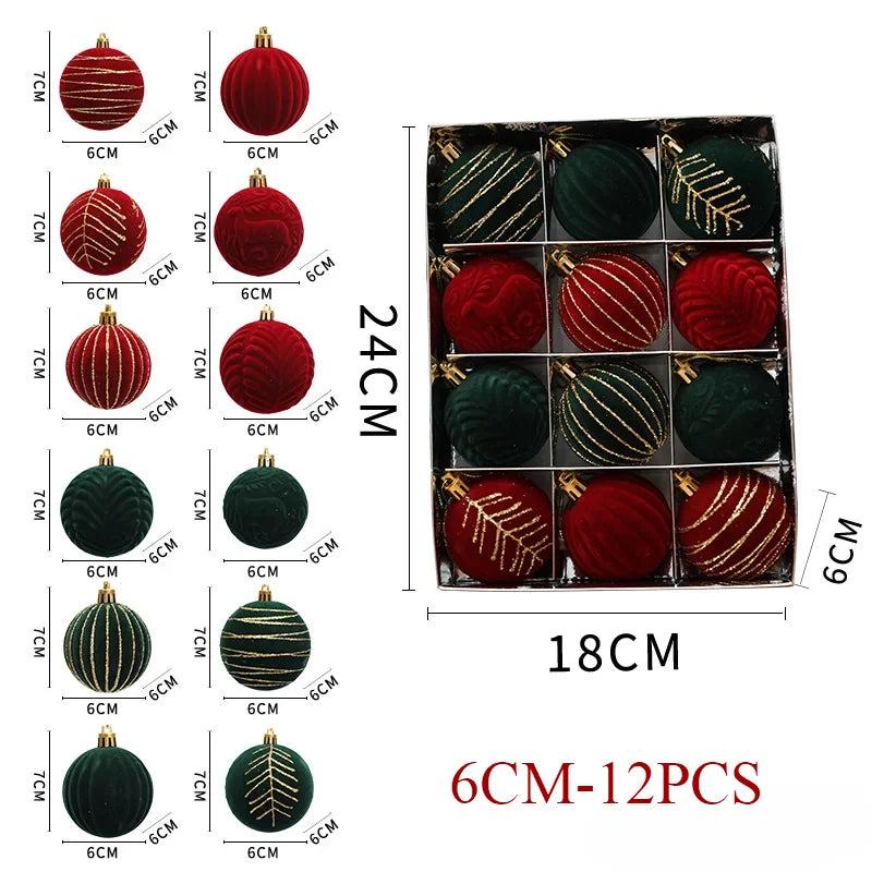 Bolas de Navidad Brillantes 12ud – Diseño Único y Toque de Lujo