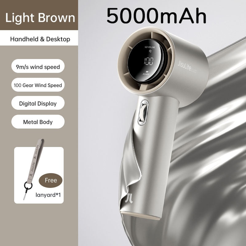 Ventilador portátil de mano inalámbrico para verano fresco