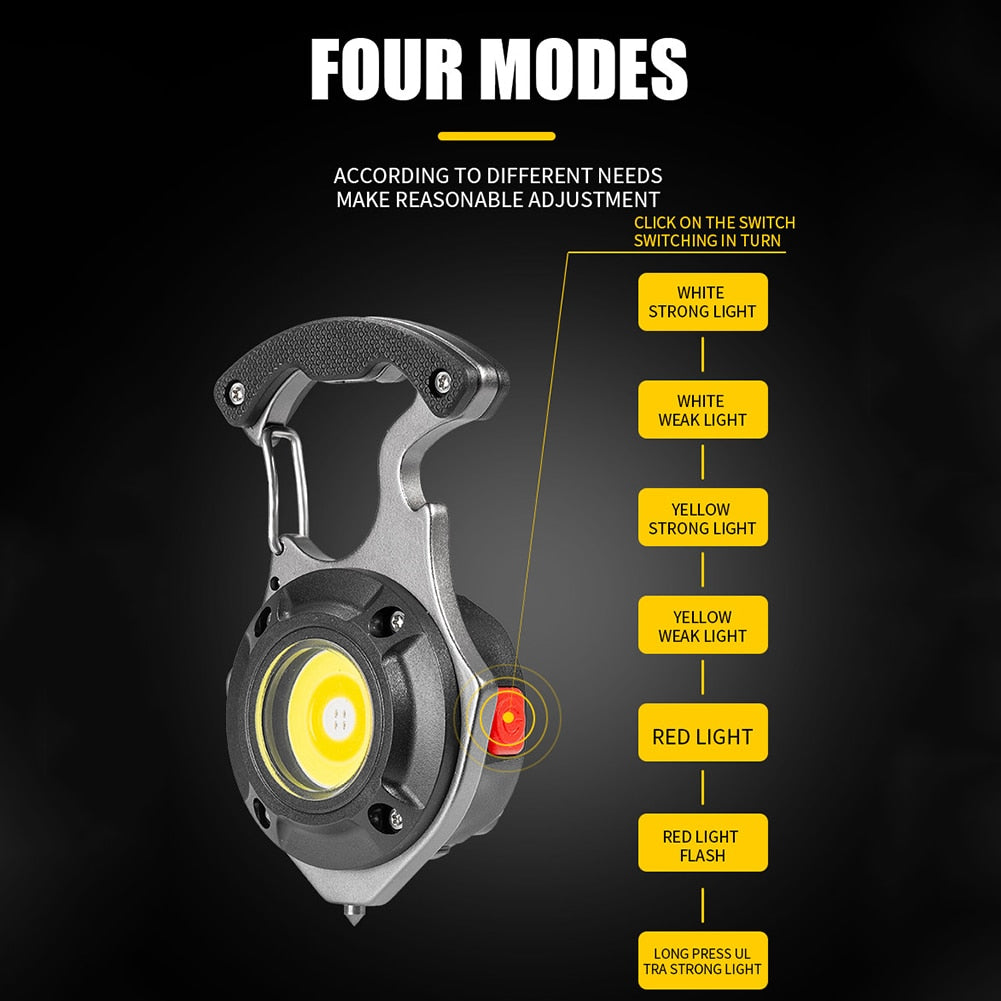 Linterna multifuncional 7 en 1 | Luz portátil para camping y emergencia