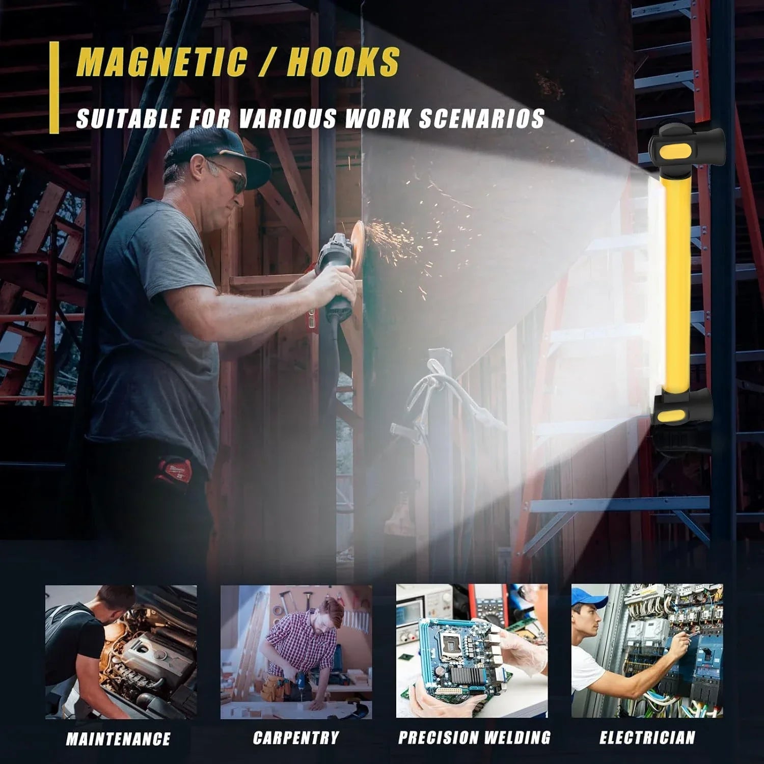 Dmax | Luz de trabajo LED magnética de emergencia