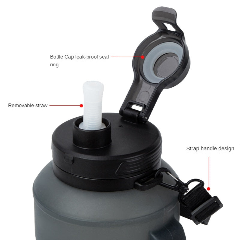 Botella de agua plegable para camping | Ligera, reutilizable y resistente