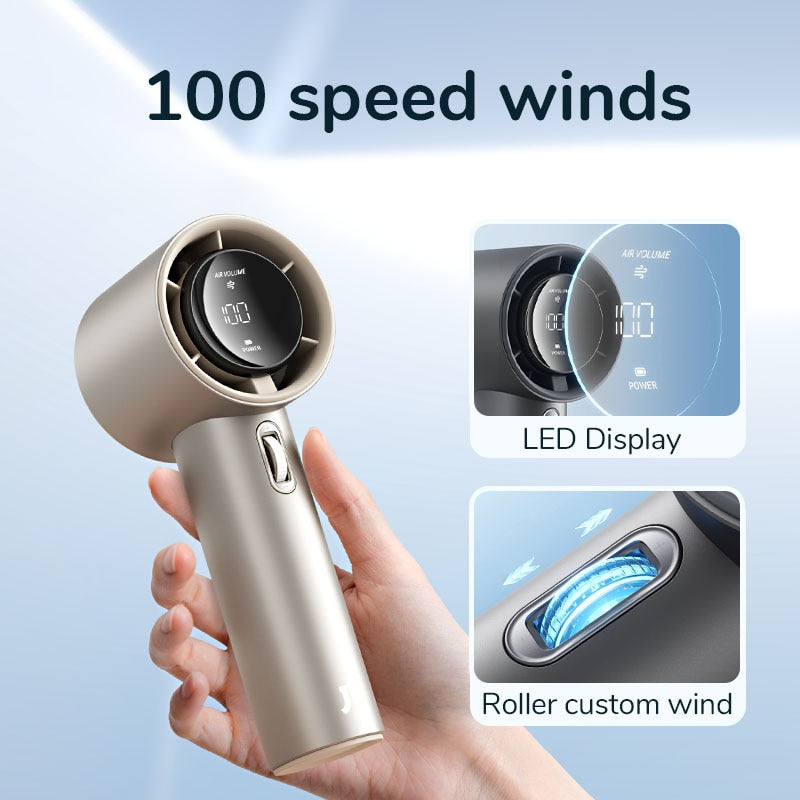 Ventilador portátil de mano inalámbrico para verano fresco