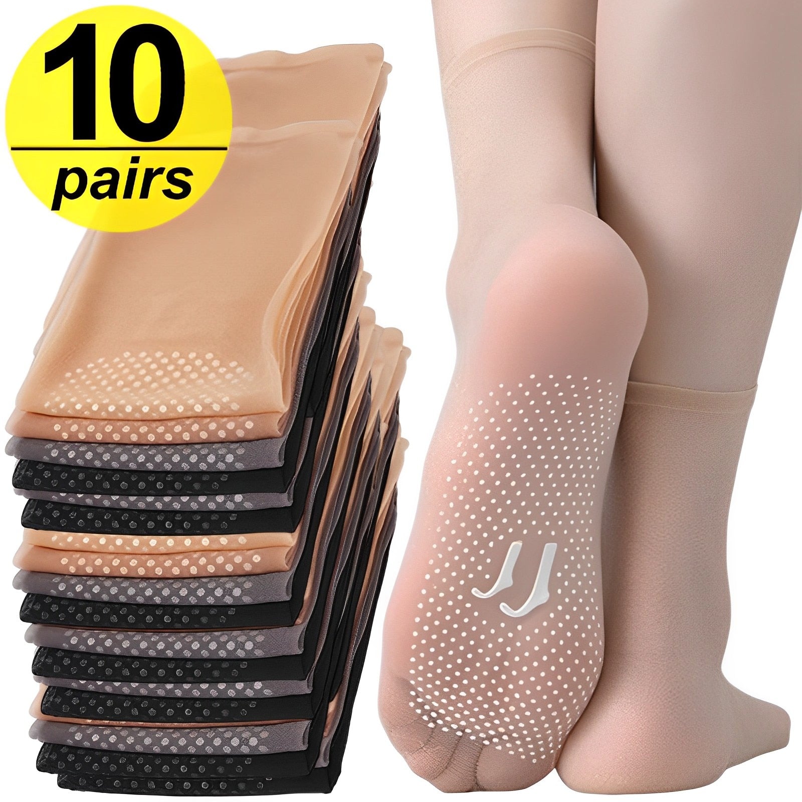 Calcetines para mujer de seda ultrafina y transpirables, de verano