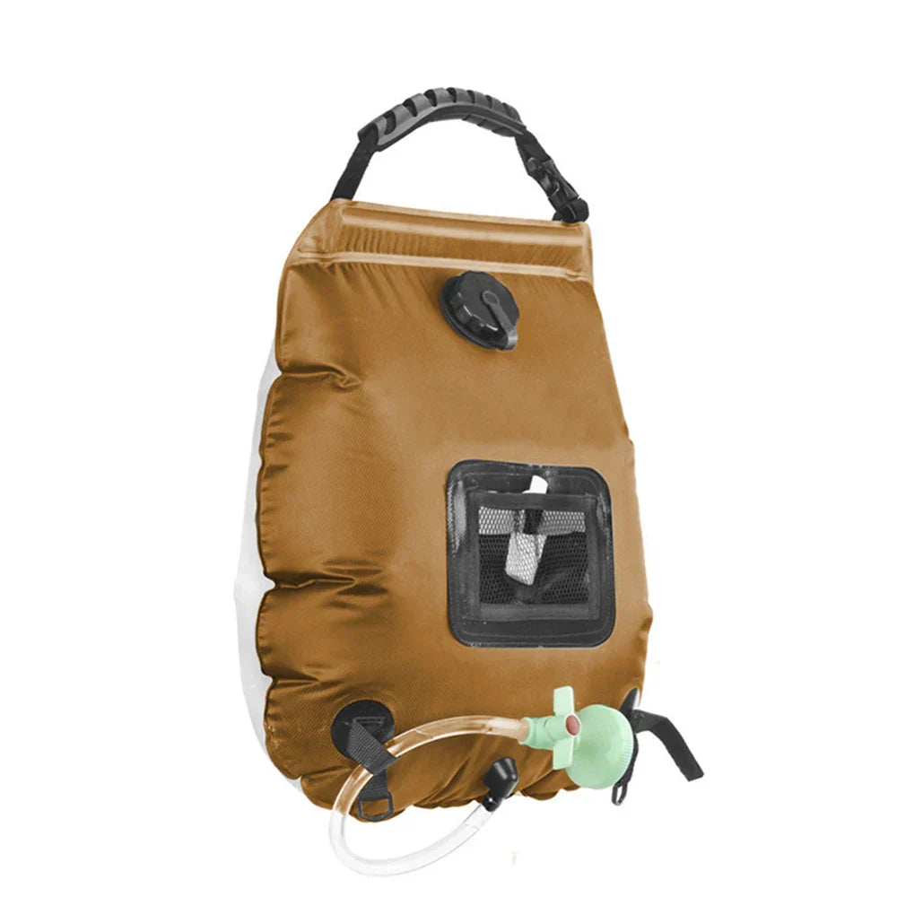 Ducha solar portátil 20L con manguera | Para camping y playa