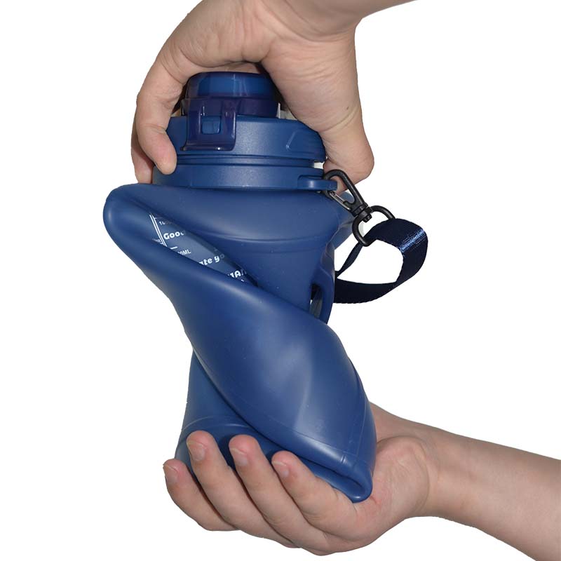 Botella de agua plegable para camping | Ligera, reutilizable y resistente