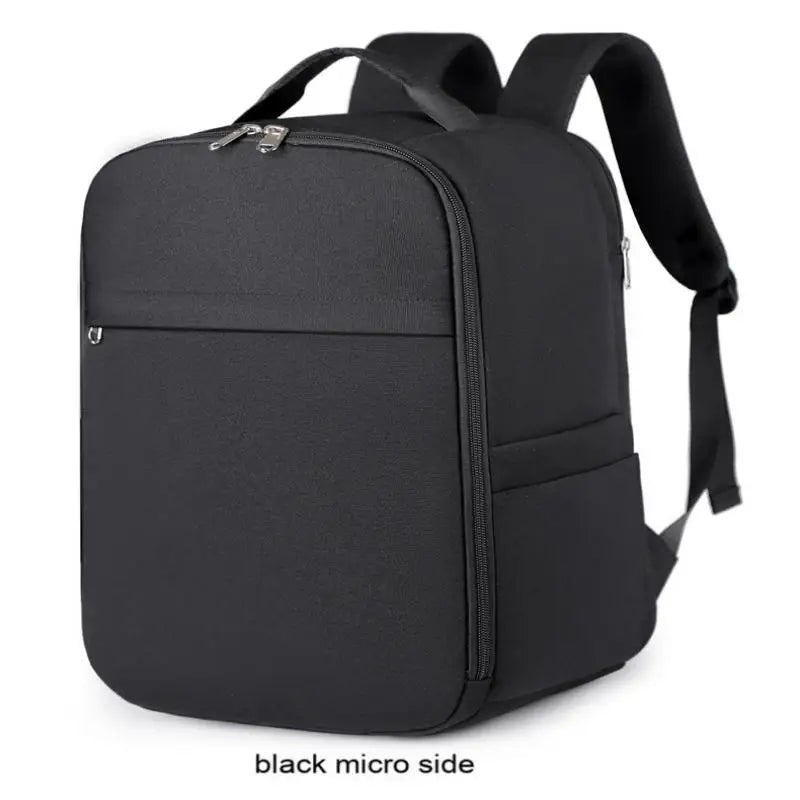 Mochila para portátil de 14-15 pulgadas, nylon impermeable, 20-35L, compartimentos organizadores, unisex — Negro