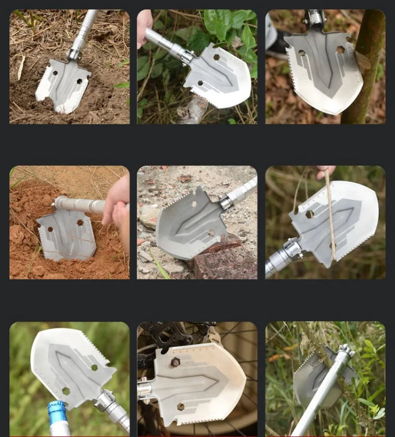 Pala de camping multifuncional | Herramienta portátil para supervivencia