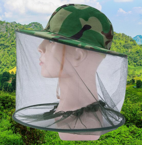 Sombrero de camping con protección solar | Con malla anti insectos