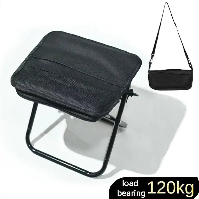 Taburete de camping plegable | Asiento portátil compacto y resistente