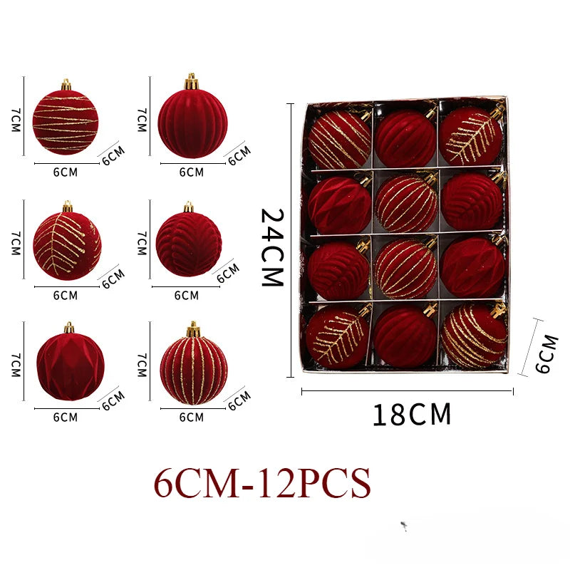 Bolas de Navidad Brillantes 12ud – Diseño Único y Toque de Lujo