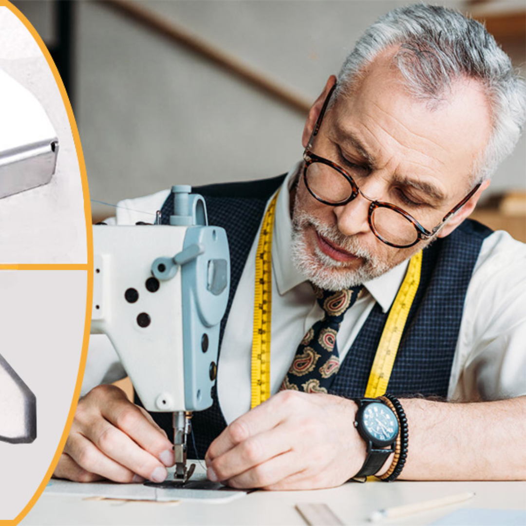 Guía magnética de costura para máquina de coser con borde de acero inoxidable