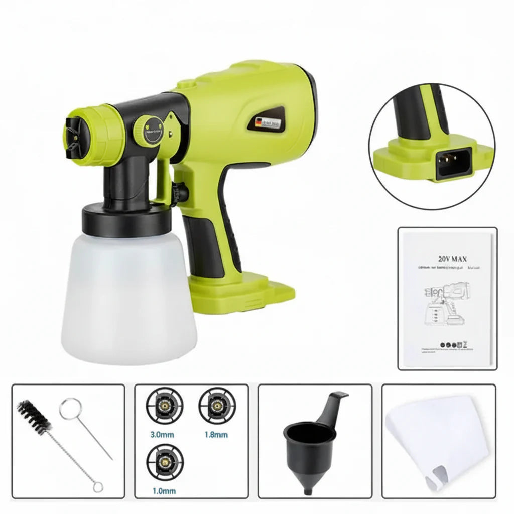 Pistola de pulverización eléctrica inalámbrica para pintura - bricolaje rápido