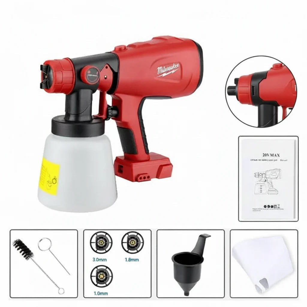 Pistola de pulverización eléctrica inalámbrica para pintura - bricolaje rápido