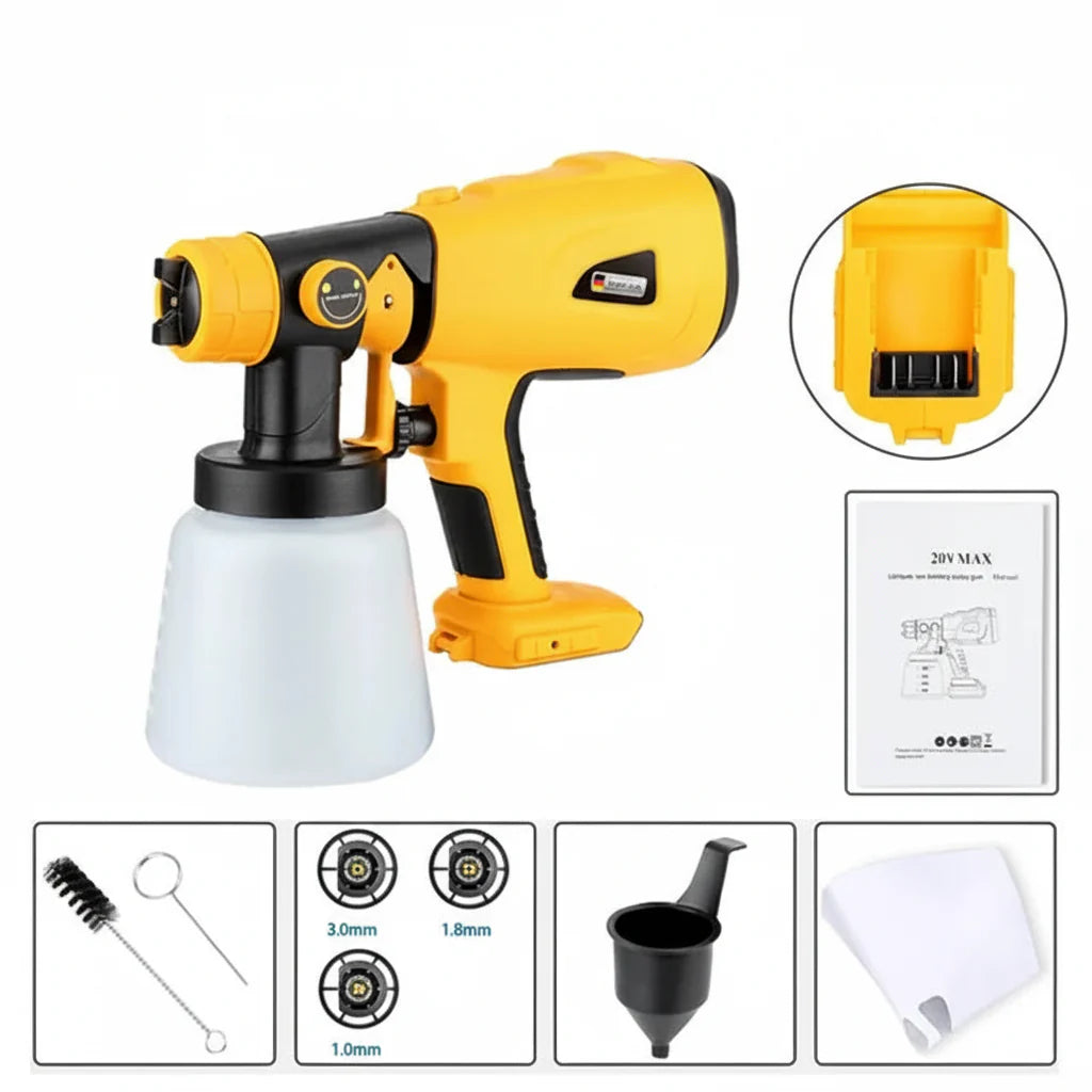 Pistola de pulverización eléctrica inalámbrica para pintura - bricolaje rápido