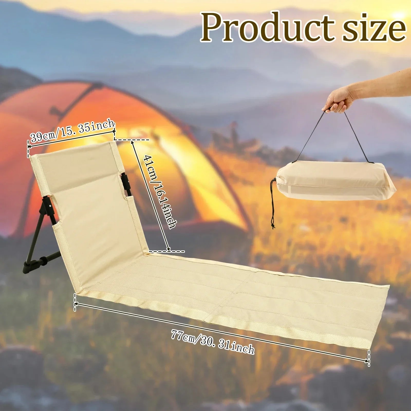 Cojín de respaldo para camping | Soporte cómodo portátil para exterior