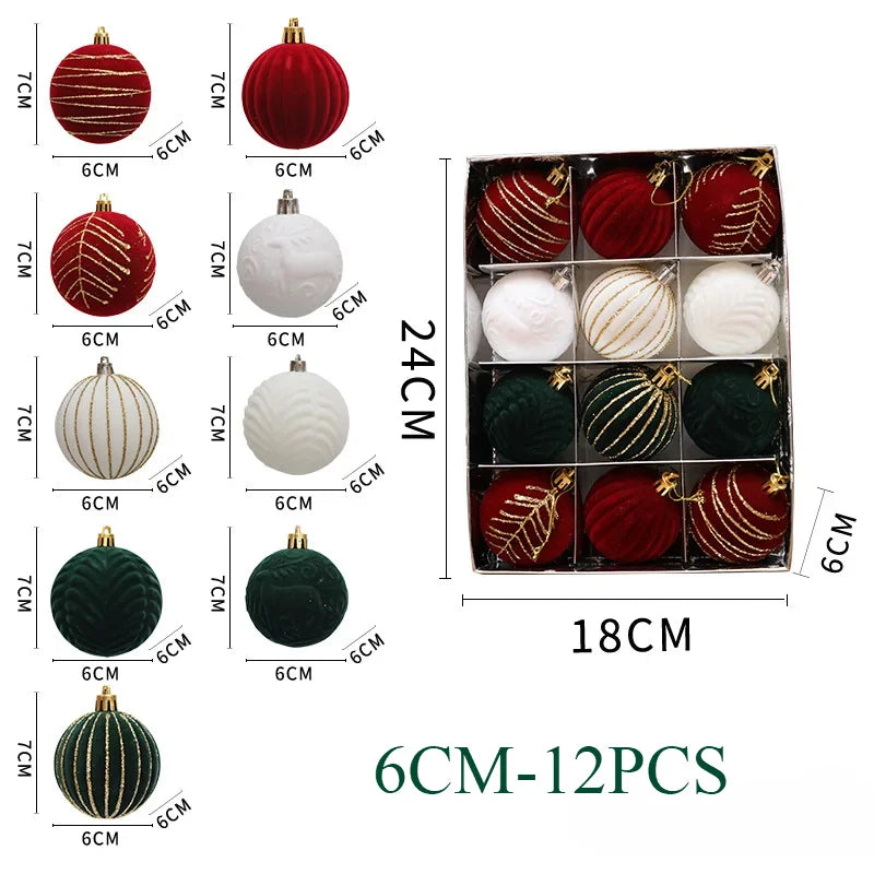 Bolas de Navidad Brillantes 12ud – Diseño Único y Toque de Lujo
