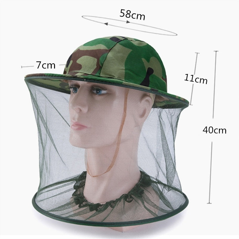 Sombrero de camping con protección solar | Con malla anti insectos
