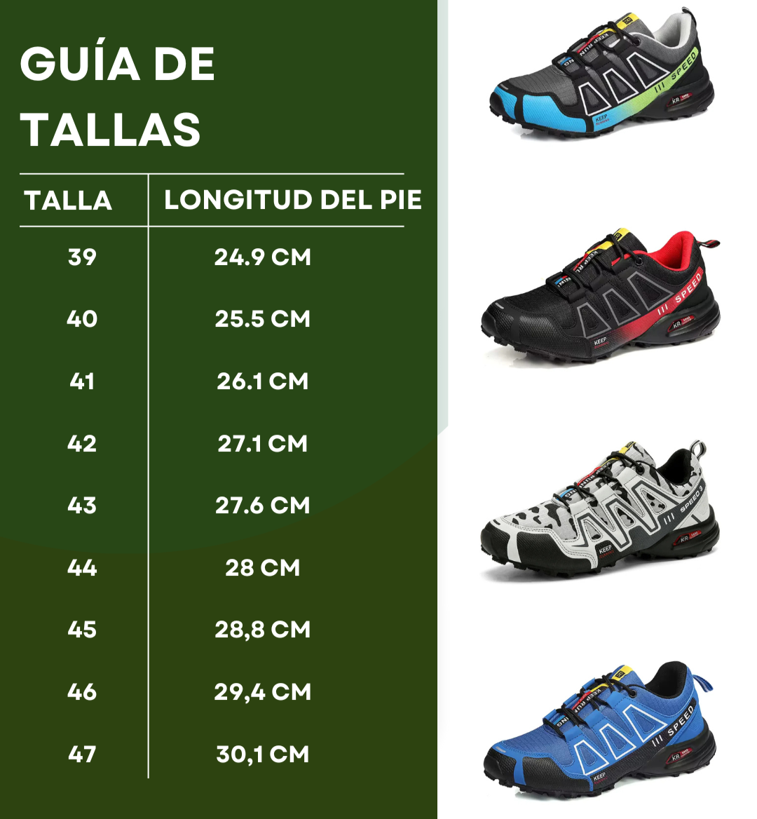 SpeedRun™ | Zapatillas de Trail con Agarre Extremo y Ligereza Total