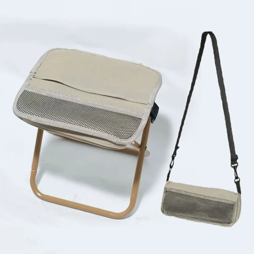 Taburete de camping plegable | Asiento portátil compacto y resistente