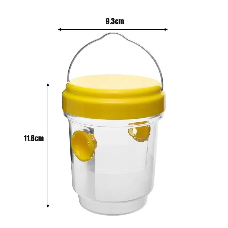 Trampa para Avispas Reutilizable Impermeable para Exterior e Interior – Pack de 1 a 3 Unidades — Amarillo - 1 ud