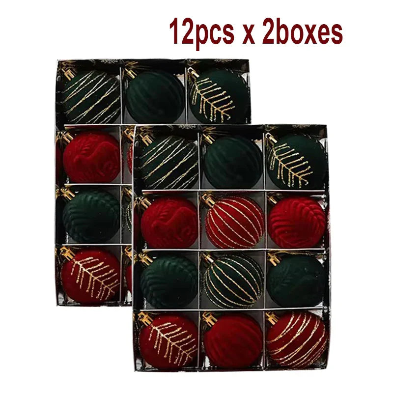 Bolas de Navidad Brillantes 12ud – Diseño Único y Toque de Lujo