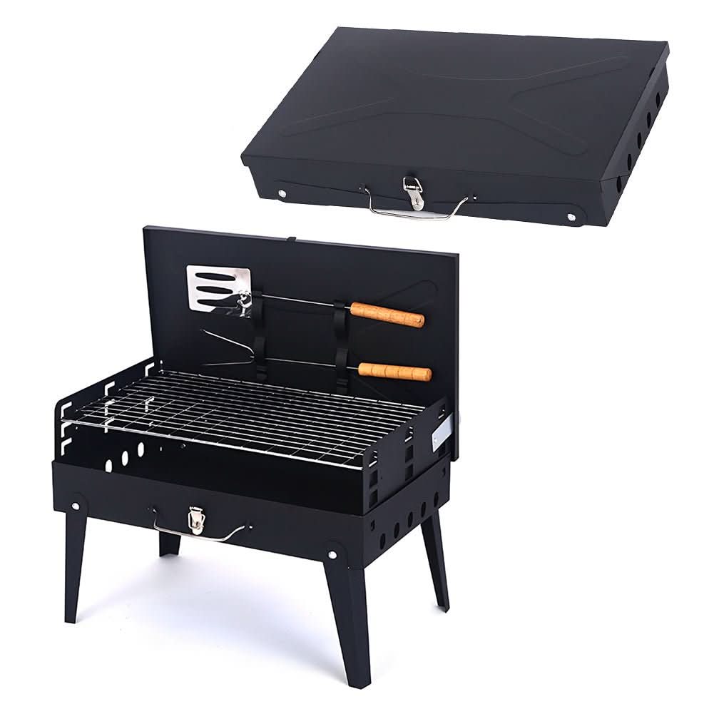 Barbacoa plegable de acero | Parrilla portátil para jardín y camping