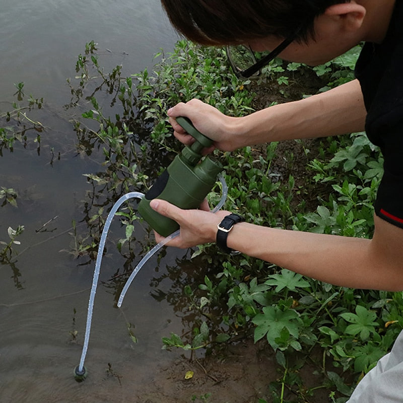 Filtro de agua portátil para camping | Purificador para exteriores y supervivencia