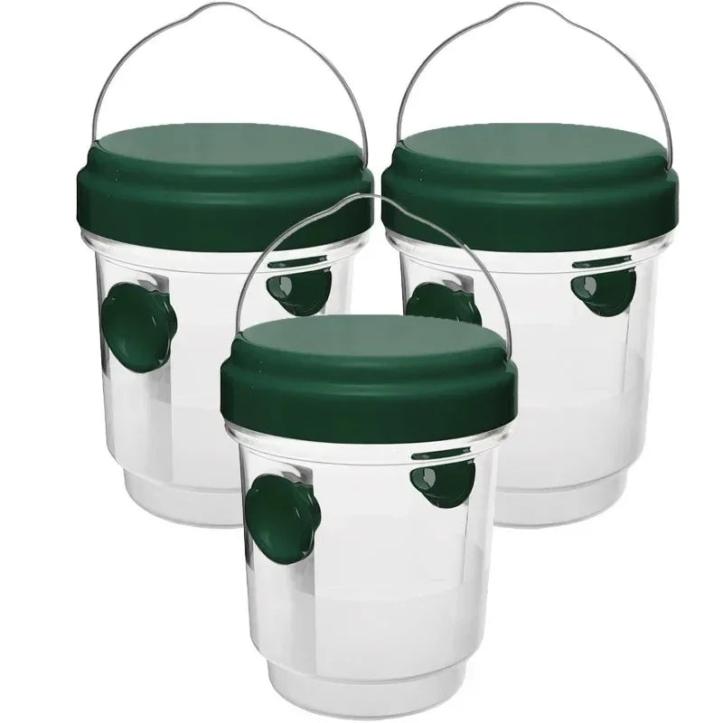 Trampa para Avispas Reutilizable Impermeable para Exterior e Interior – Pack de 1 a 3 Unidades — Verde - 3 uds