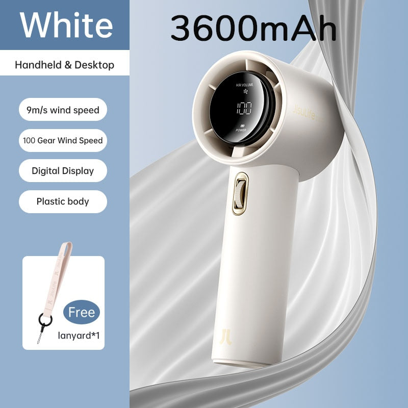 Ventilador portátil de mano inalámbrico para verano fresco