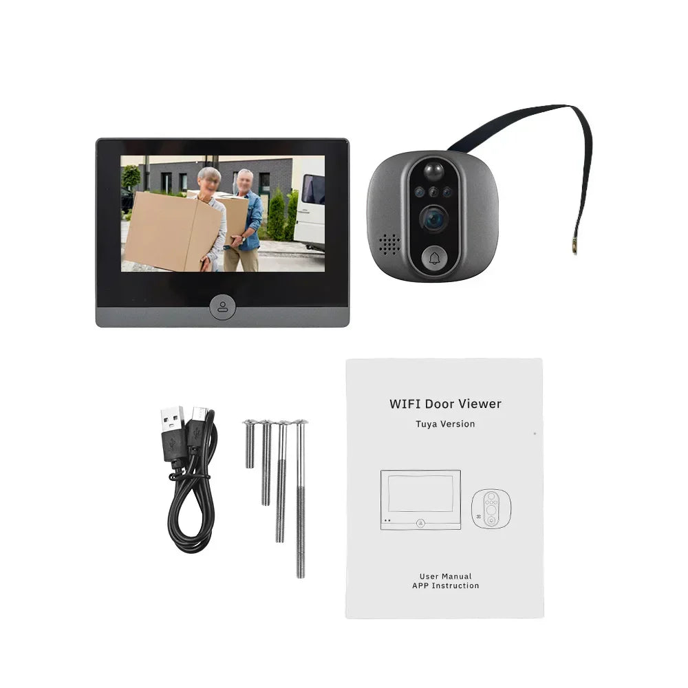 VizioBell | Cámara timbre WiFi con ángulo de 120°, visión nocturna y audio bidireccional - Seguridad doméstica inteligente