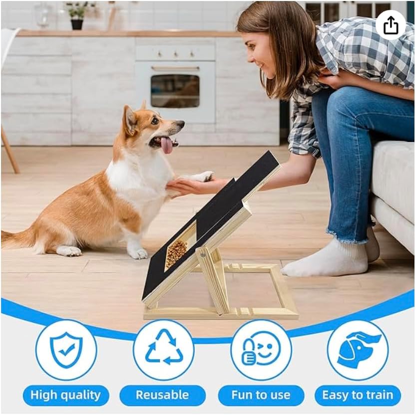 Tabla de rascar para uñas de perros con caja de golosinas