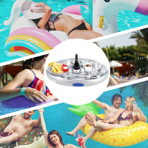 Portavasos flotante para piscina | Bandeja para bebidas