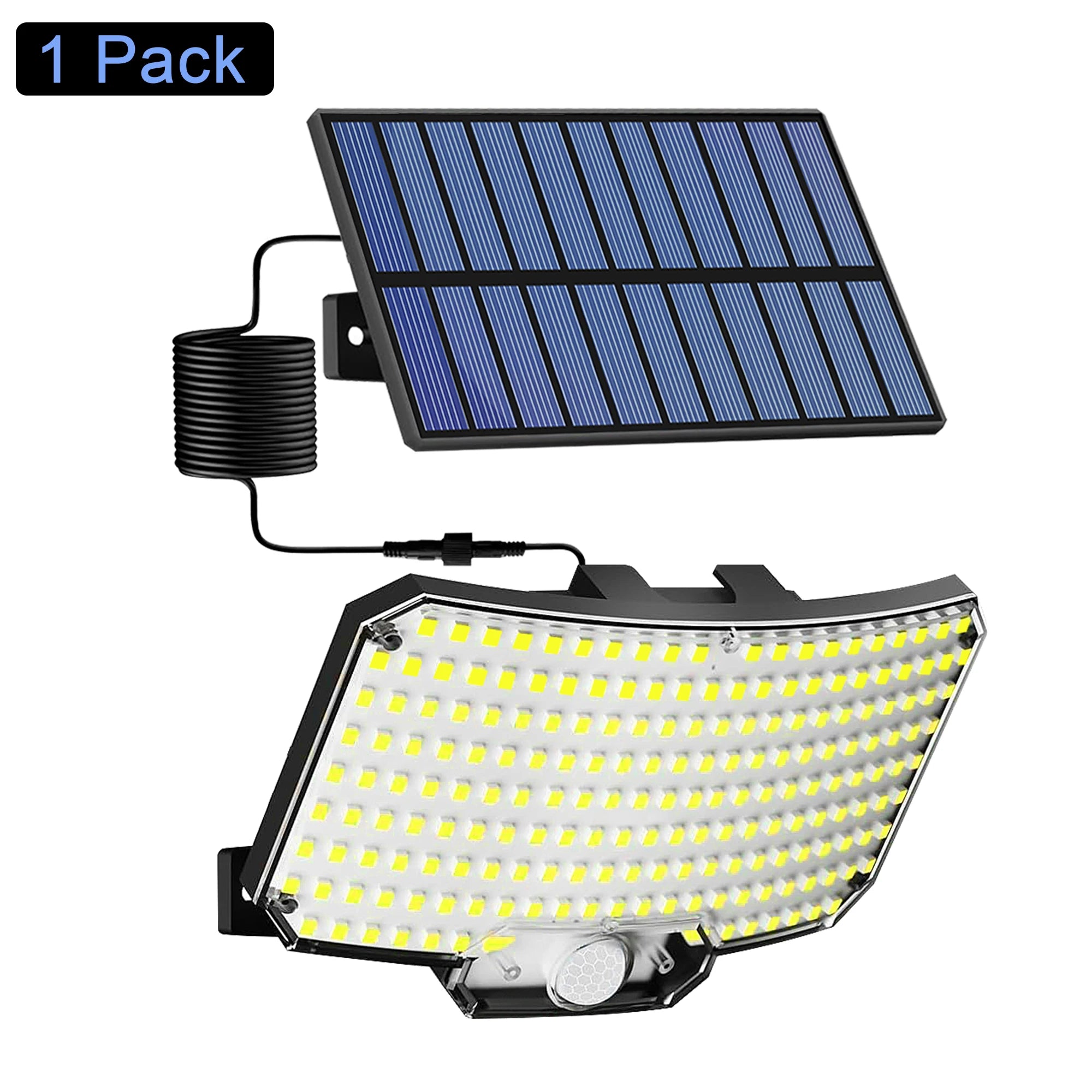 Foco Solar Exterior 234 LED con Sensor de Movimiento y Mando a Distancia IP65 Impermeable — Luz blanca
