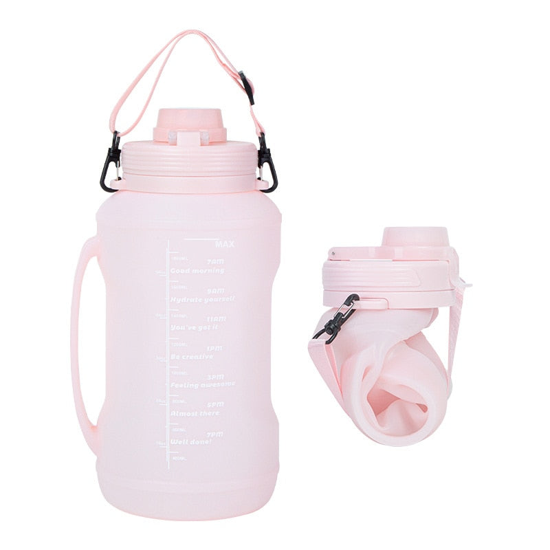 Botella de agua plegable para camping | Ligera, reutilizable y resistente
