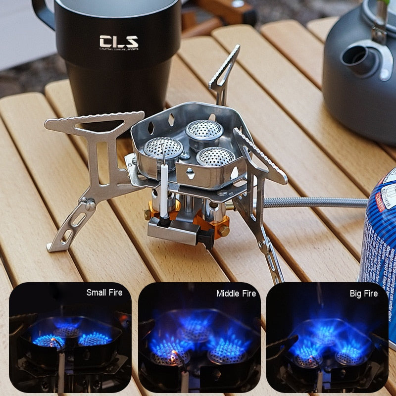 Estufa de gas portátil para camping | Cocina compacta para exterior