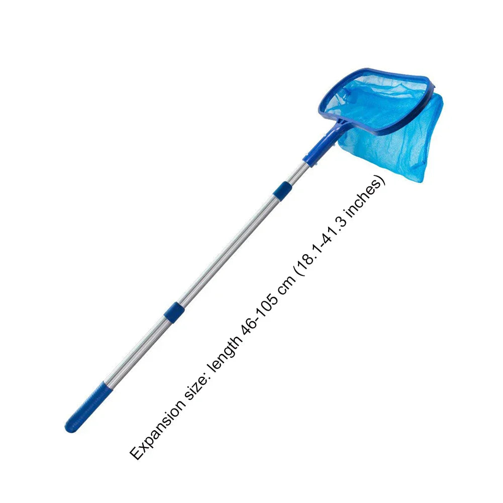 BowLift | AquaSift Desnatador de piscina con mango telescópico | Desnatador de hojas para piscina y estanque | Malla resistente | Limpieza para piscina y spa