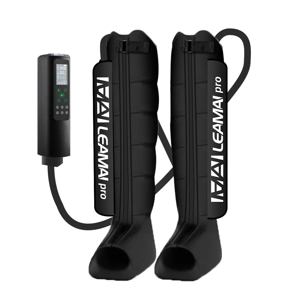 Masajeador de Piernas con Presión de Aire Eléctrico para Pantorrillas y Pies – Terapia de Compresión en Casa — Set 1 Talla M