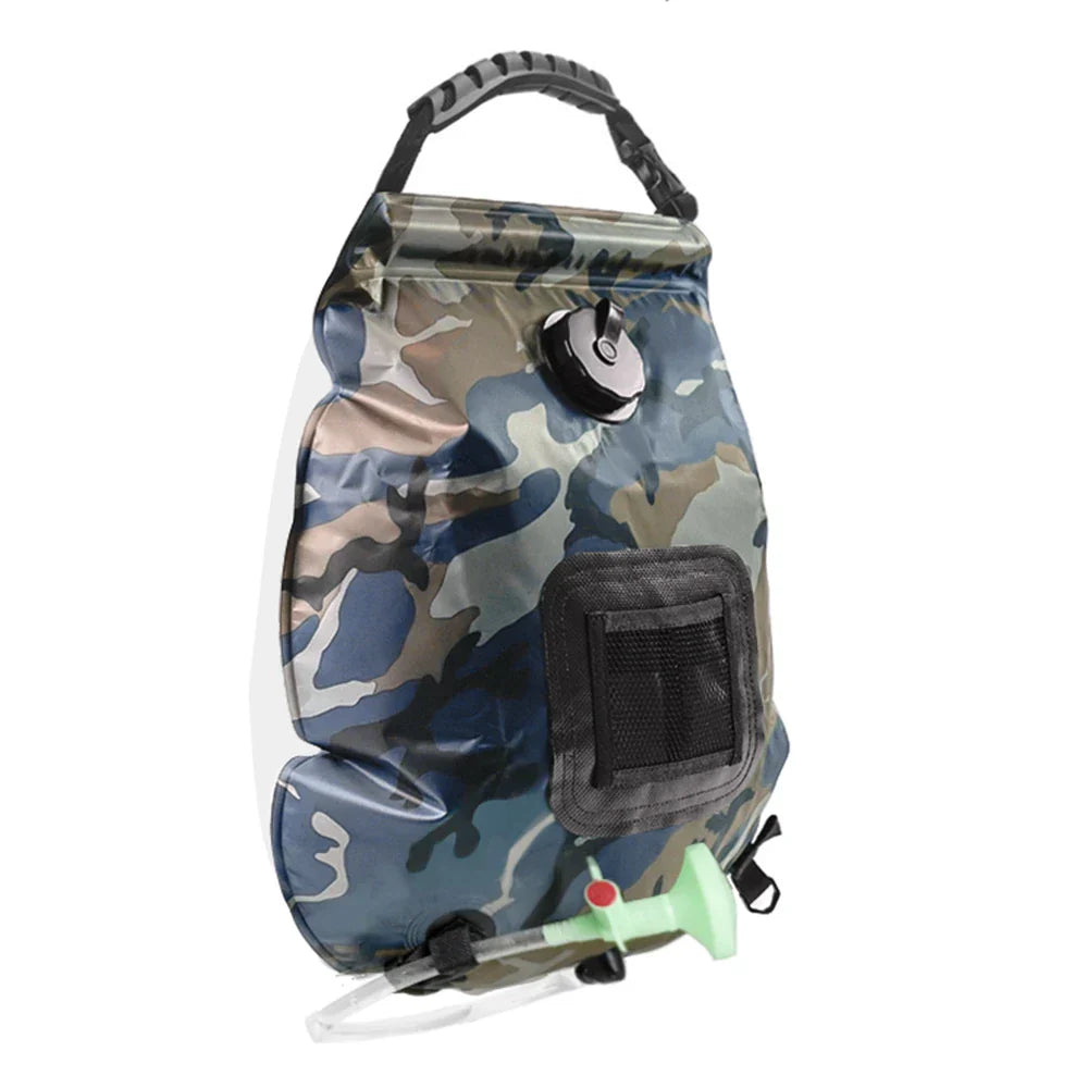 Ducha solar portátil 20L con manguera | Para camping y playa