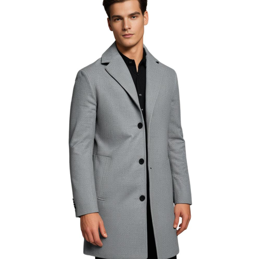 Abrigo Largo de Lana para Hombre – Clásico, Elegante y Perfecto para Invierno