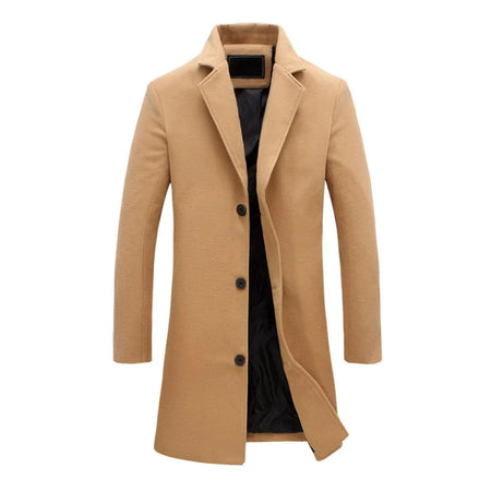 Abrigo Largo de Lana para Hombre – Clásico, Elegante y Perfecto para Invierno