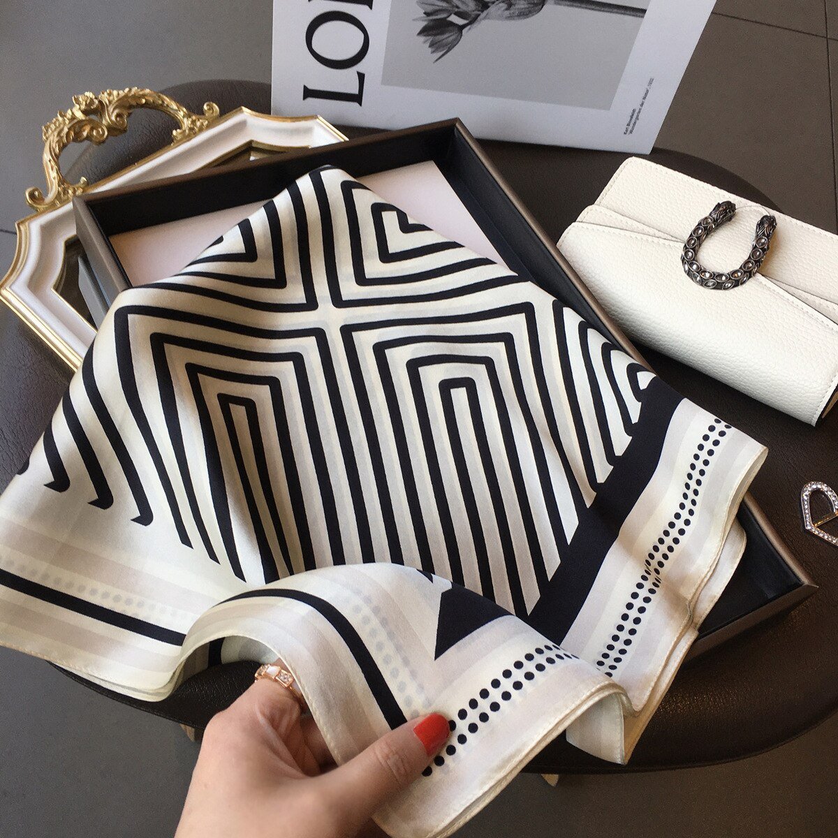 Pañuelo 100 % Seda Original Mujer | La Parisienne