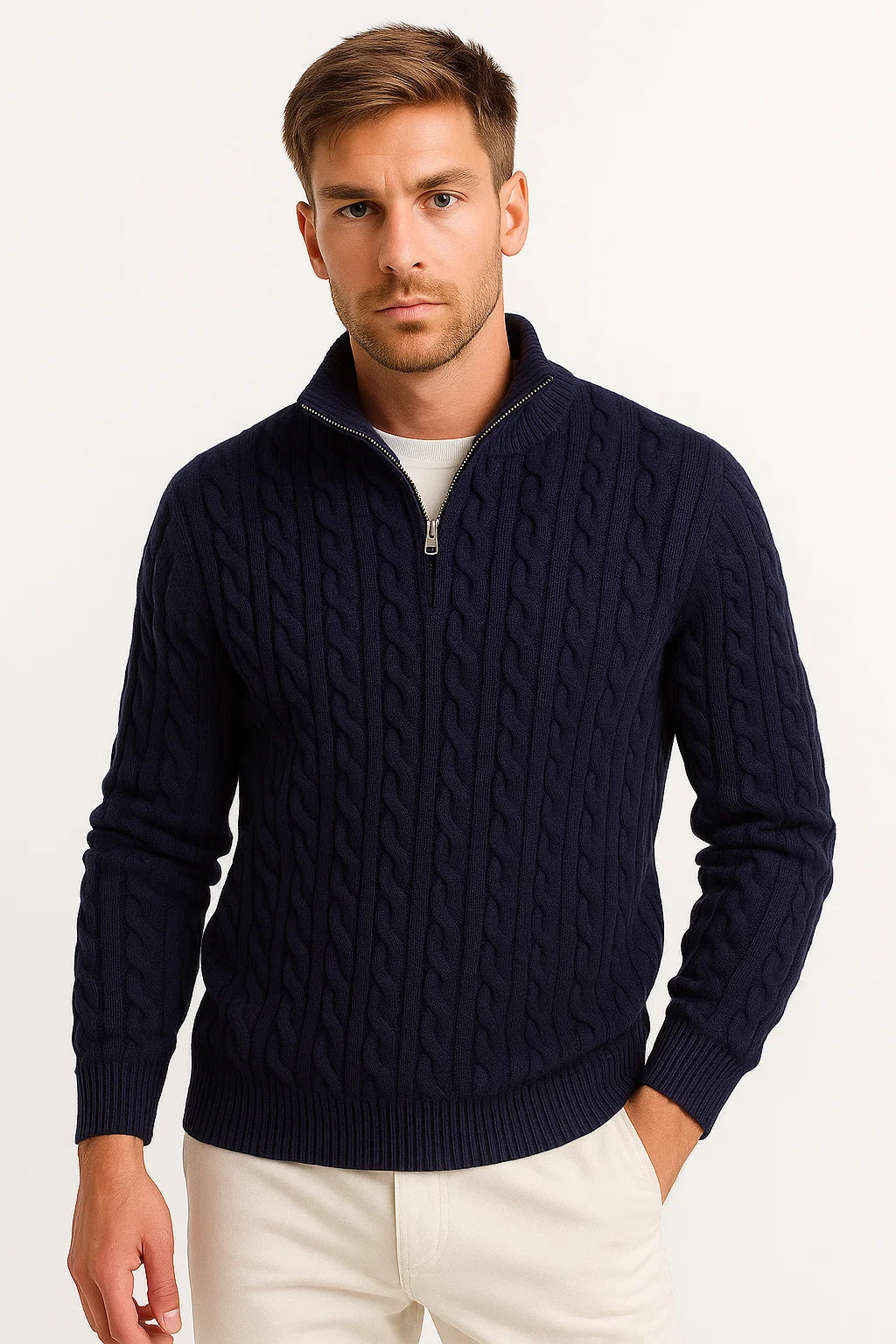 Steef | Jersey Elegante con Media Cremallera