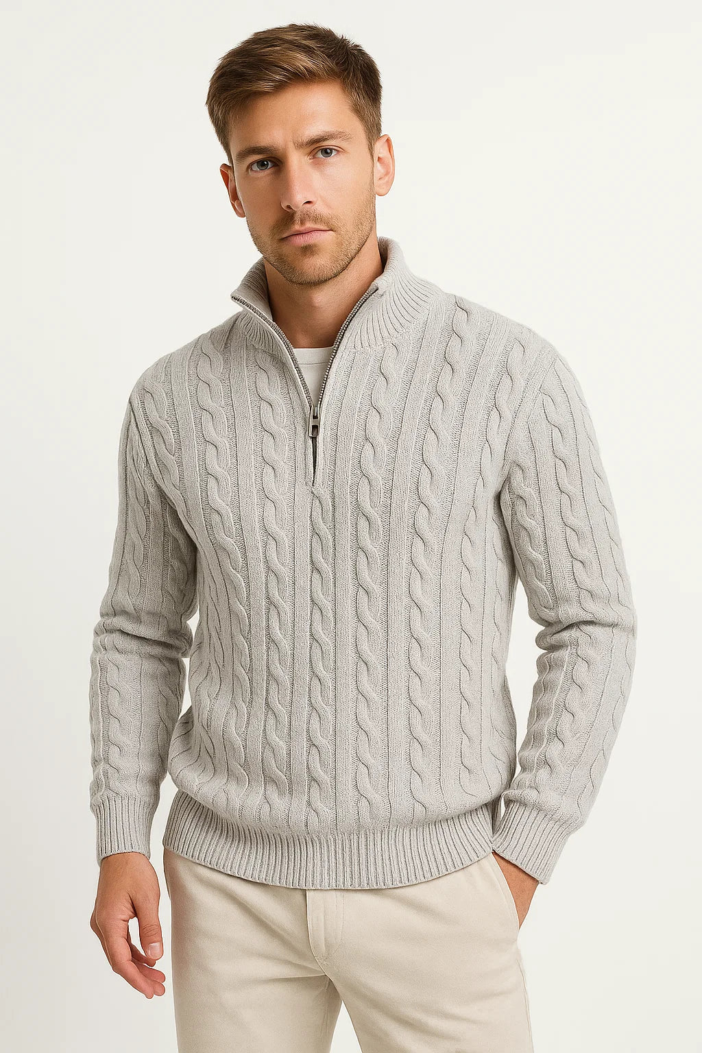 Steef | Jersey Elegante con Media Cremallera