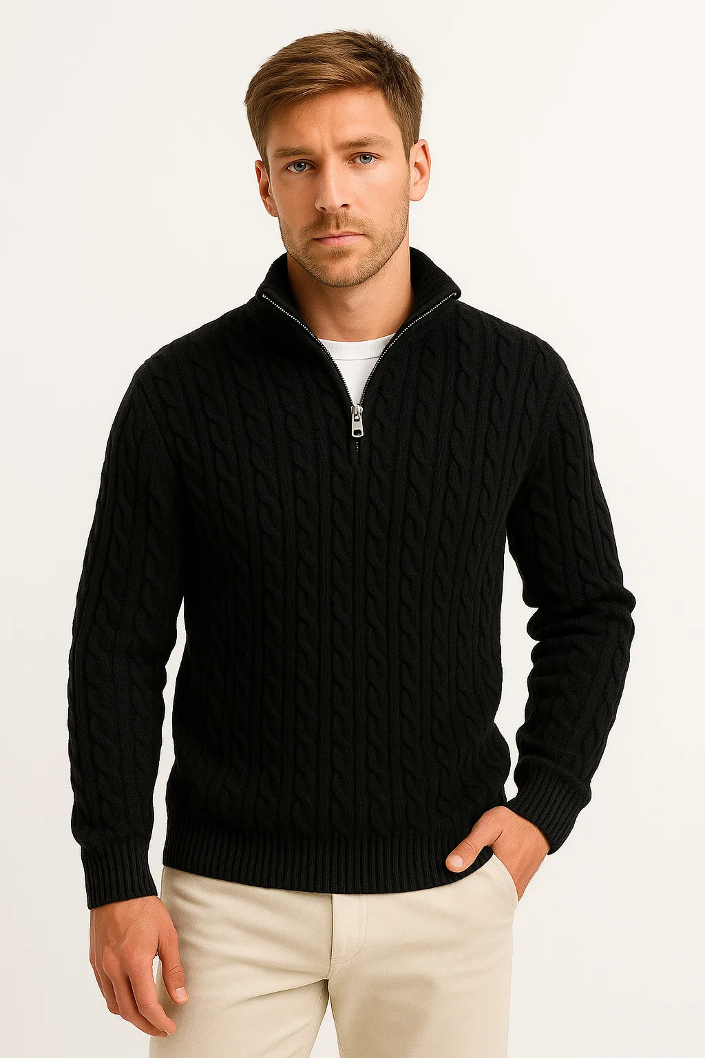 Steef | Jersey Elegante con Media Cremallera