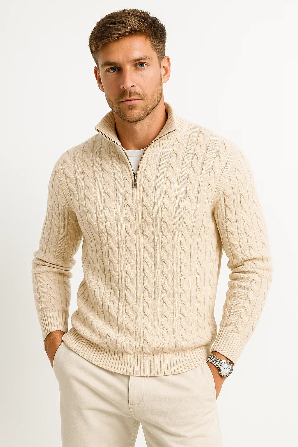 Steef | Jersey Elegante con Media Cremallera