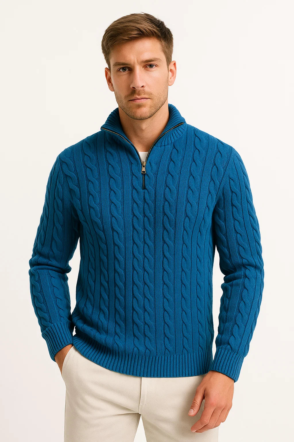 Steef | Jersey Elegante con Media Cremallera