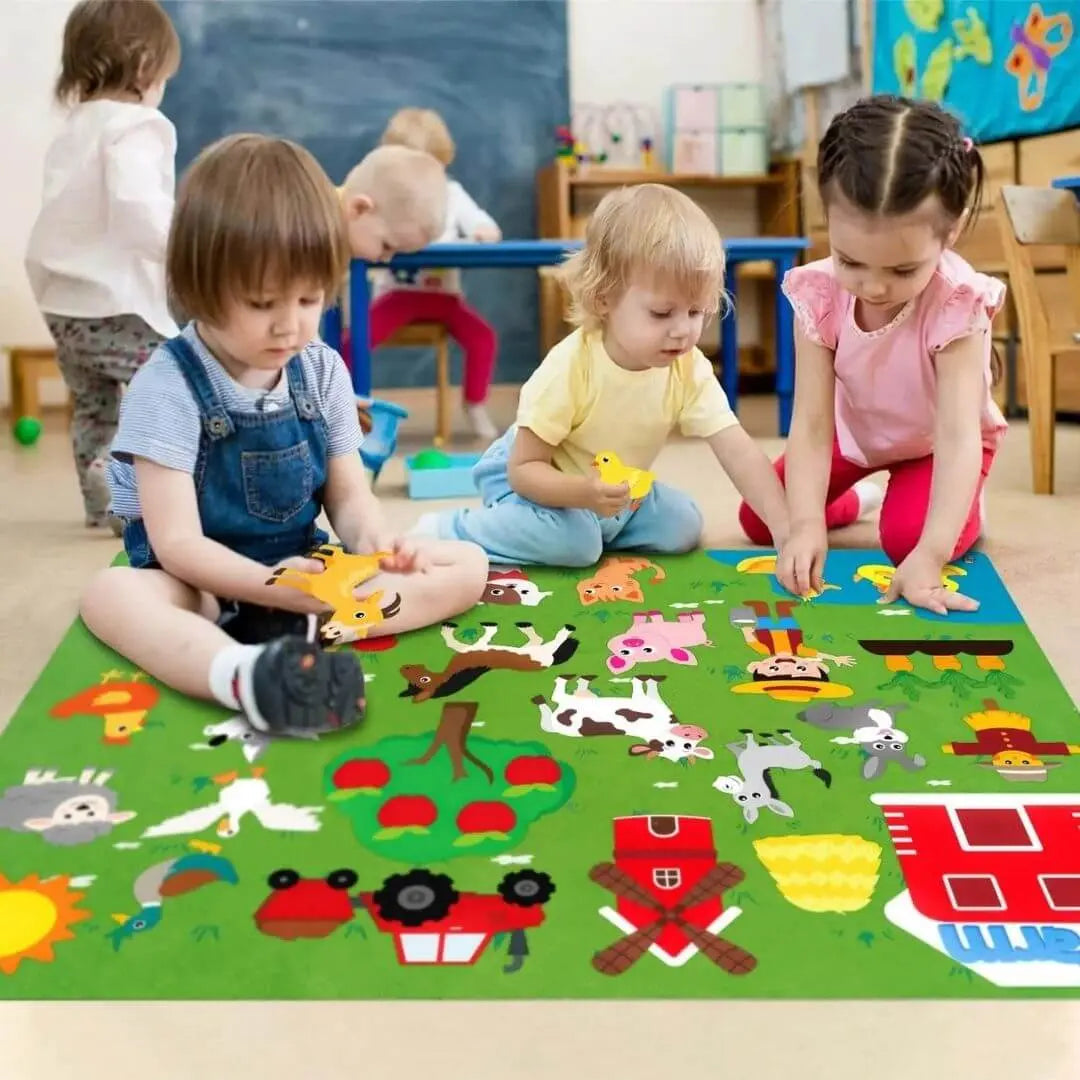 Tablero de Fieltro Montessori Granja – StoryFelt™