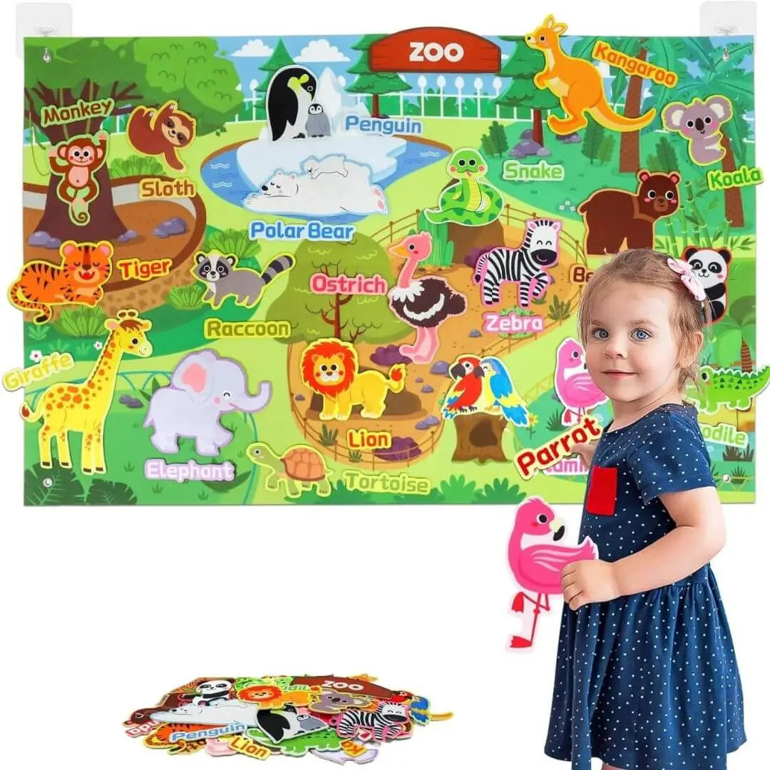 Tablero de Fieltro Montessori Granja – StoryFelt™