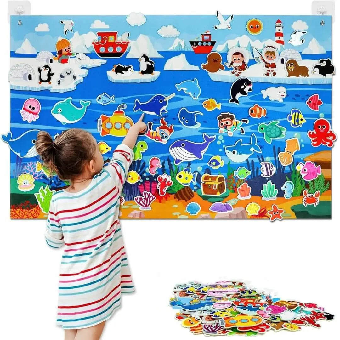 Tablero de Fieltro Montessori Granja – StoryFelt™