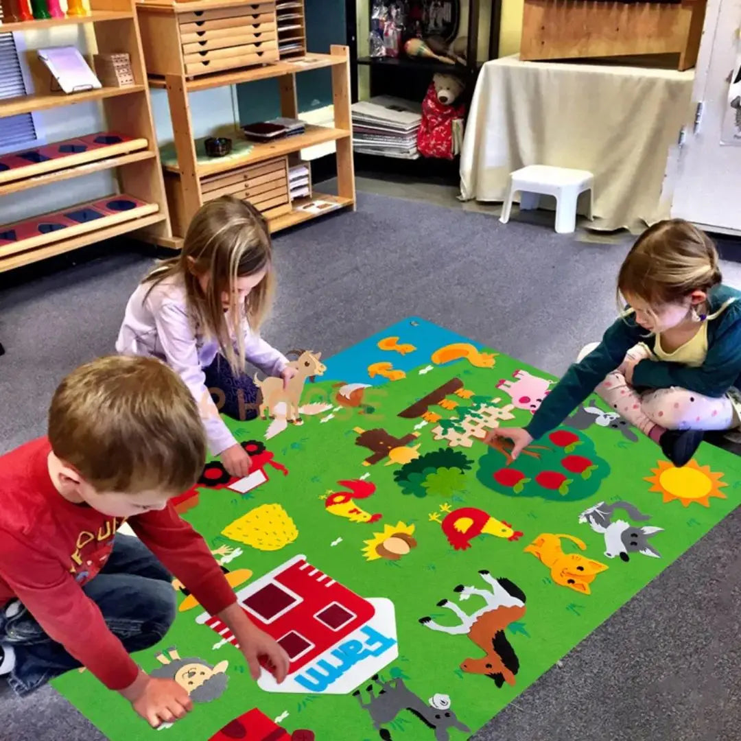 Tablero de Fieltro Montessori Granja – StoryFelt™